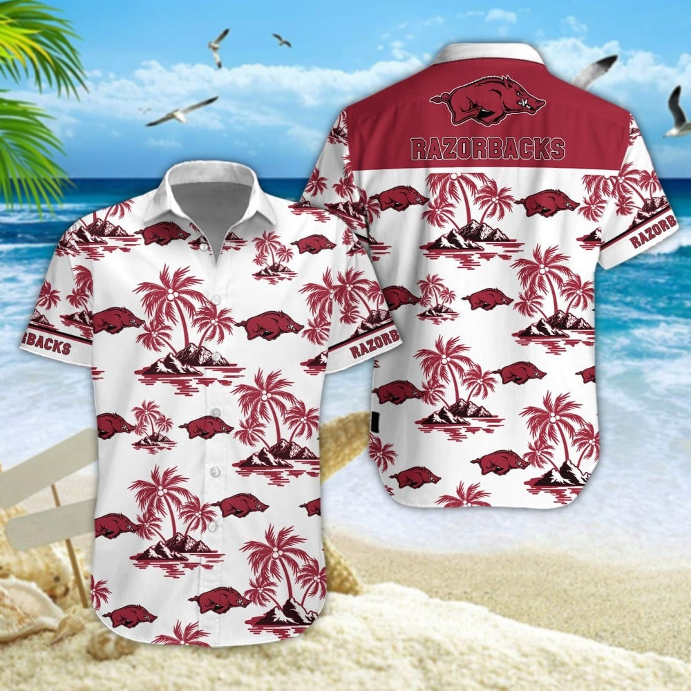 Arkansas Razorbacks Football Hawaiian Beach Football Shirt Gift For Football Fans