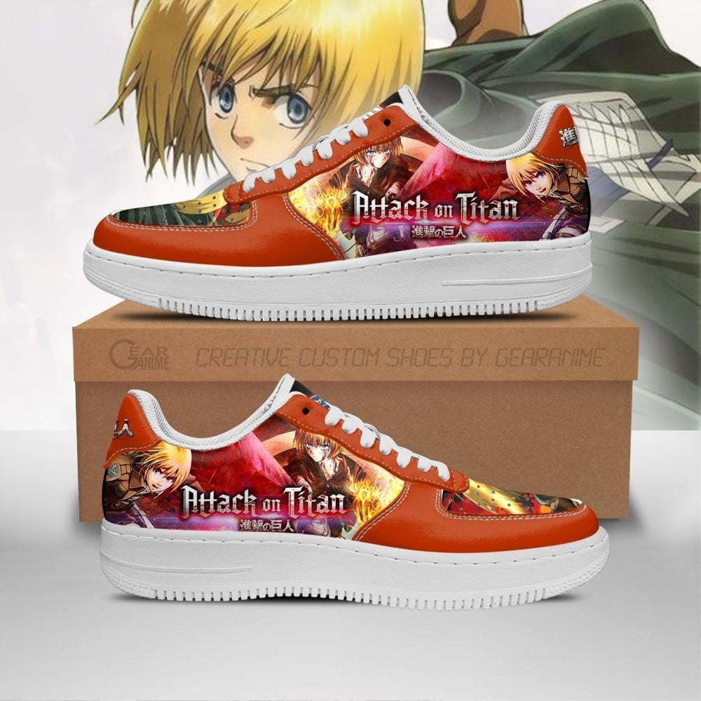 Armin Arlert Custom Anime Low-Top Leather Sneakers