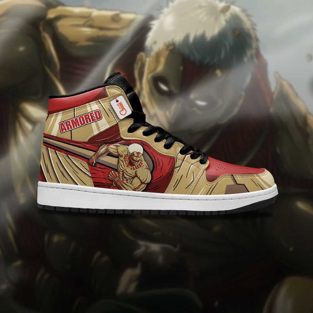 Armored Titan High-Top Leather Sneakers Custom Name