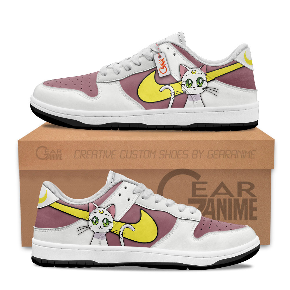 Artemis Cat Custom Anime Low-Top Skate Sneakers