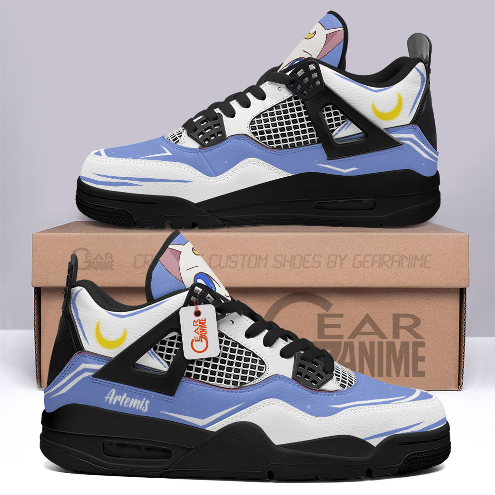 Artemis Cat Retro 4 Leather Sneakers Custom Name MV1304