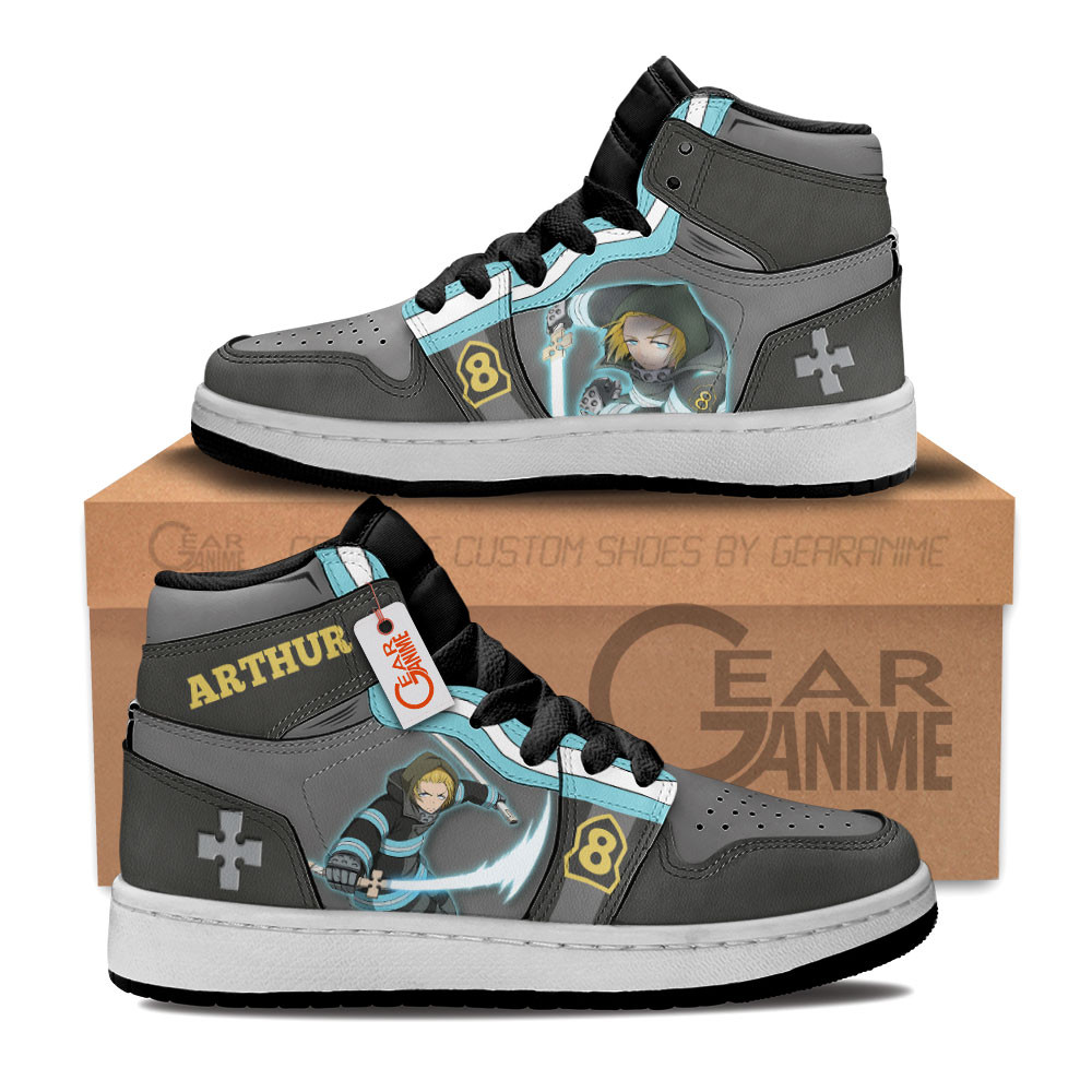Arthur Boyle Custom Anime Kids High-Top Leather Sneakers