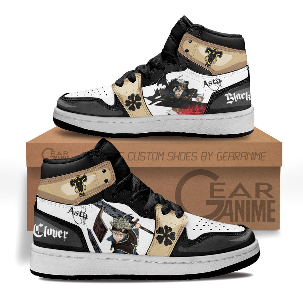 Asta Custom Anime Kids High-Top Leather Sneakers