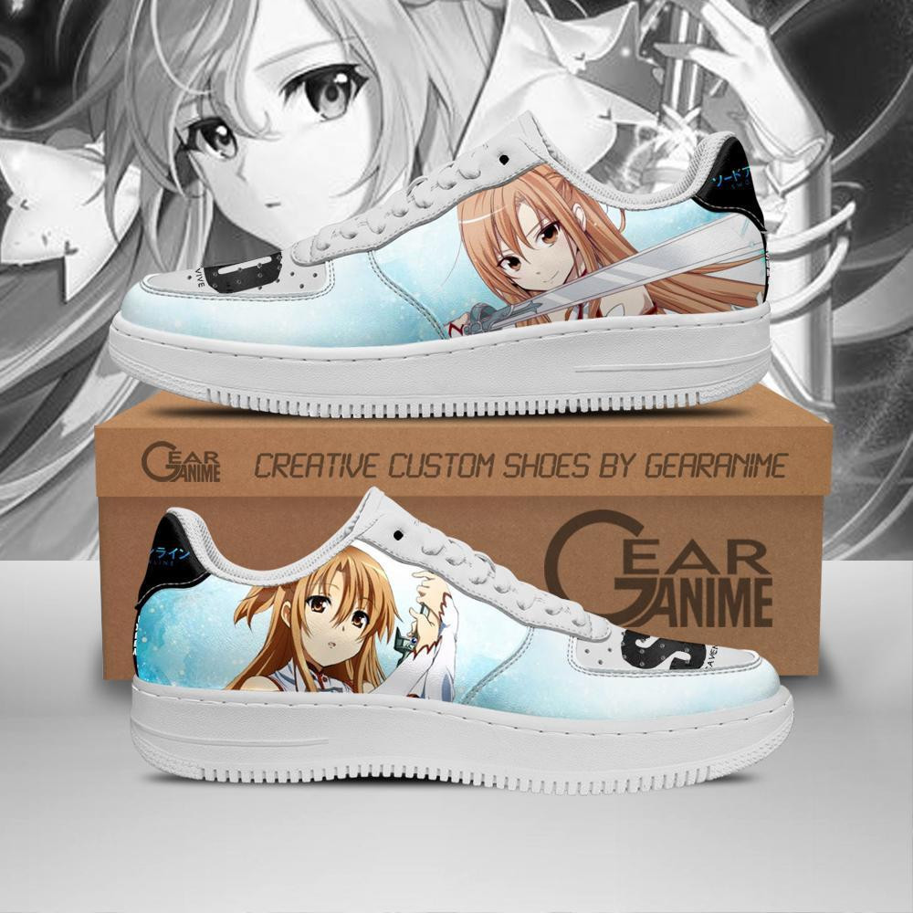 Asuna Yuuki Custom Anime Low-Top Leather Sneakers