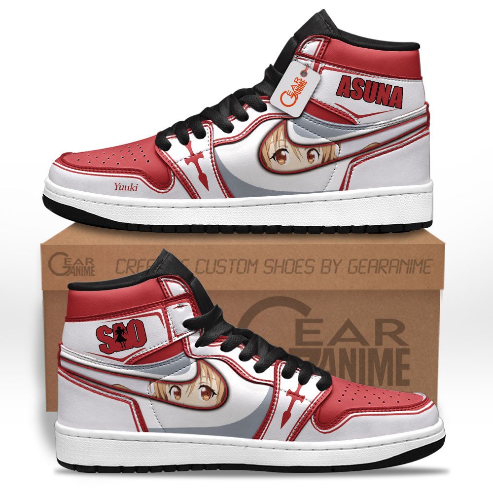 Asuna Yuuki High-Top Leather Sneakers Custom Name