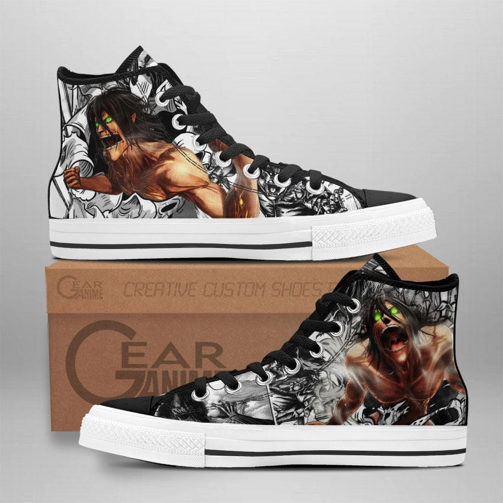 Attack Titan Custom Anime High-Top Canvas Shoes TT2508
