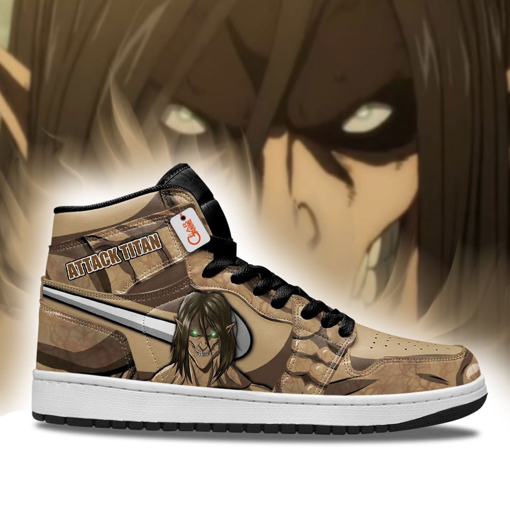 Attack Titan Custom Anime High-Top Leather Sneakers Name Personalized