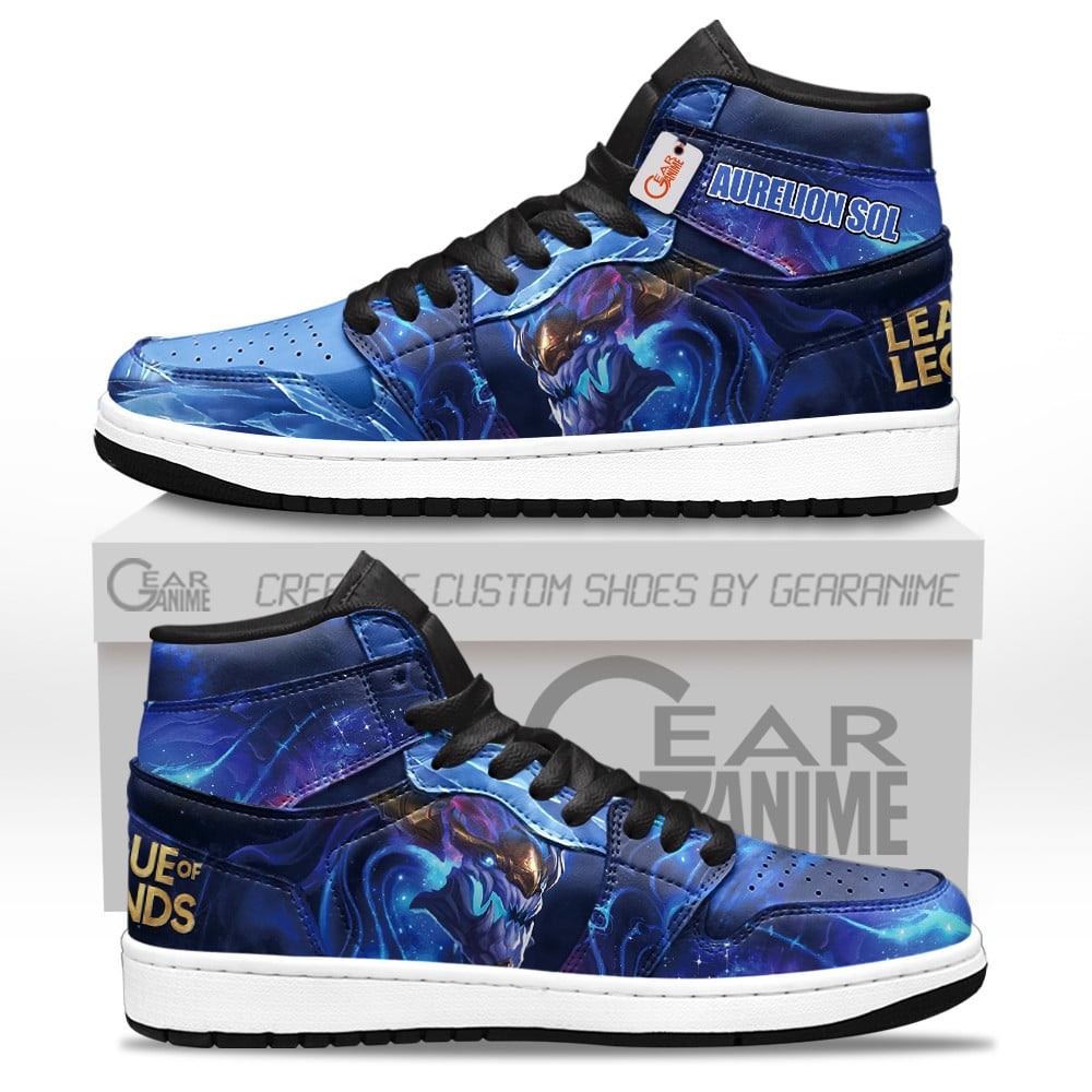 Aurelion Sol Custom Gaming High-Top Leather Sneakers LOL Custom Name