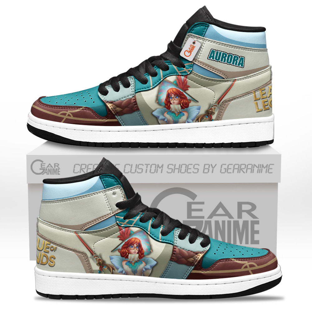 Aurora Custom Gaming High-Top Leather Sneakers LOL Custom Name