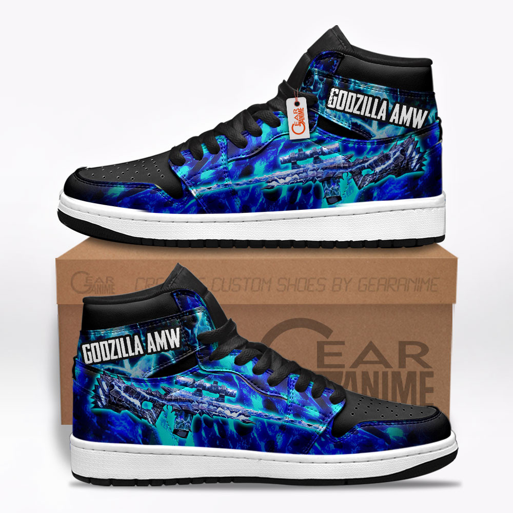 AWM Godzilla Skin Custom Gaming High-Top Leather Sneakers Custom