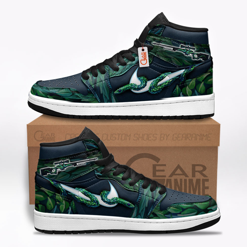AWP Atheris Custom Gaming High-Top Leather Sneakers Game C.S Skins