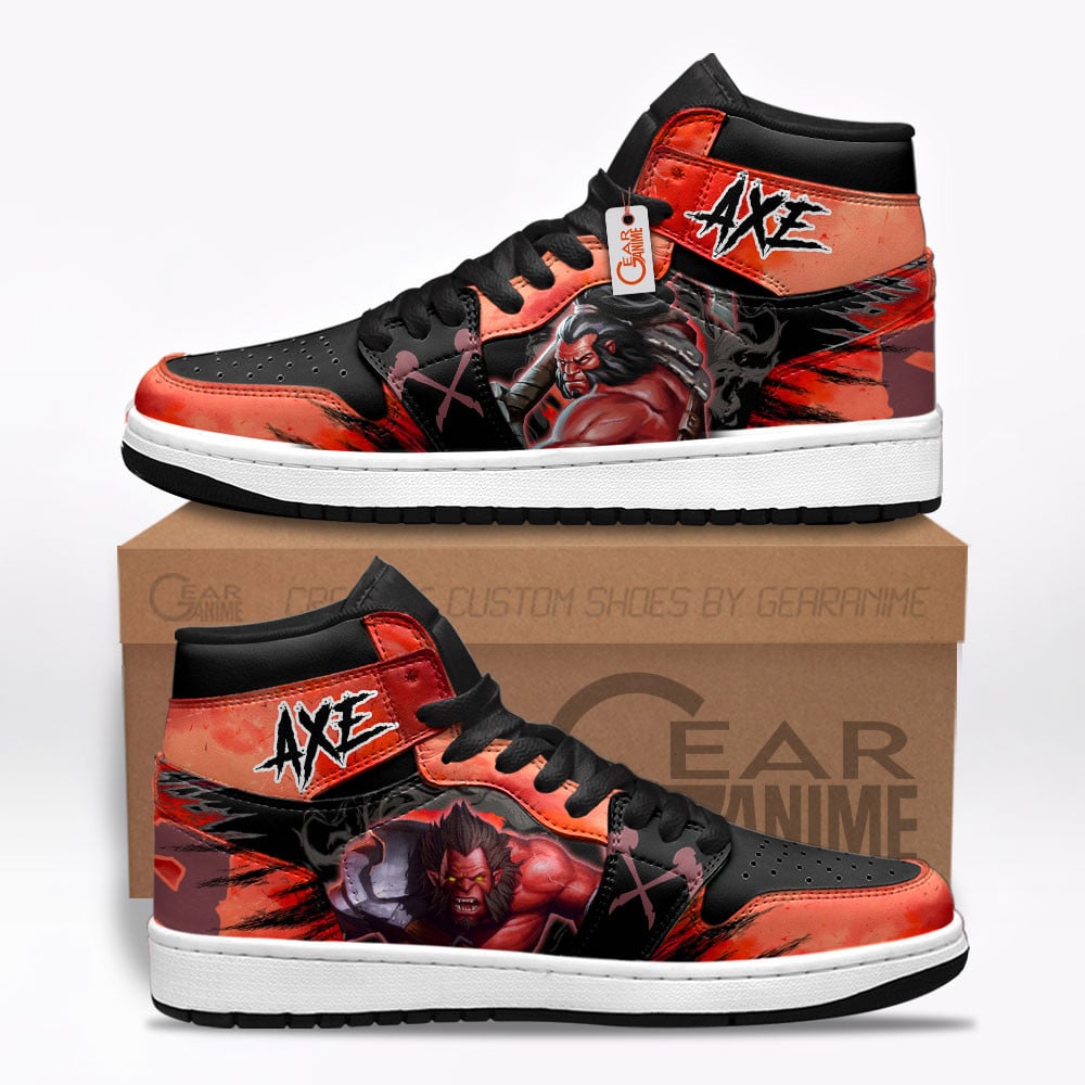 Axe Custom Gaming High-Top Leather Sneakers For Dota 2 Fans