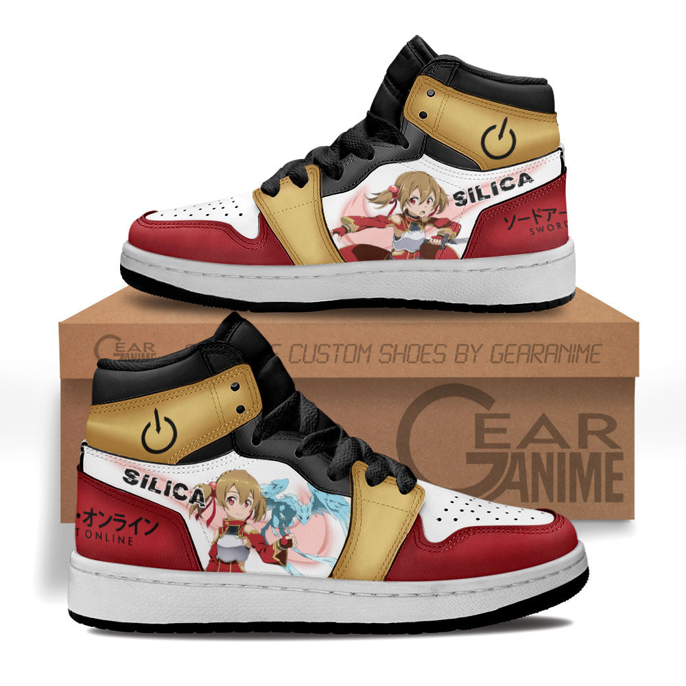Ayano Keiko Silica Custom Anime Kids High-Top Leather Sneakers