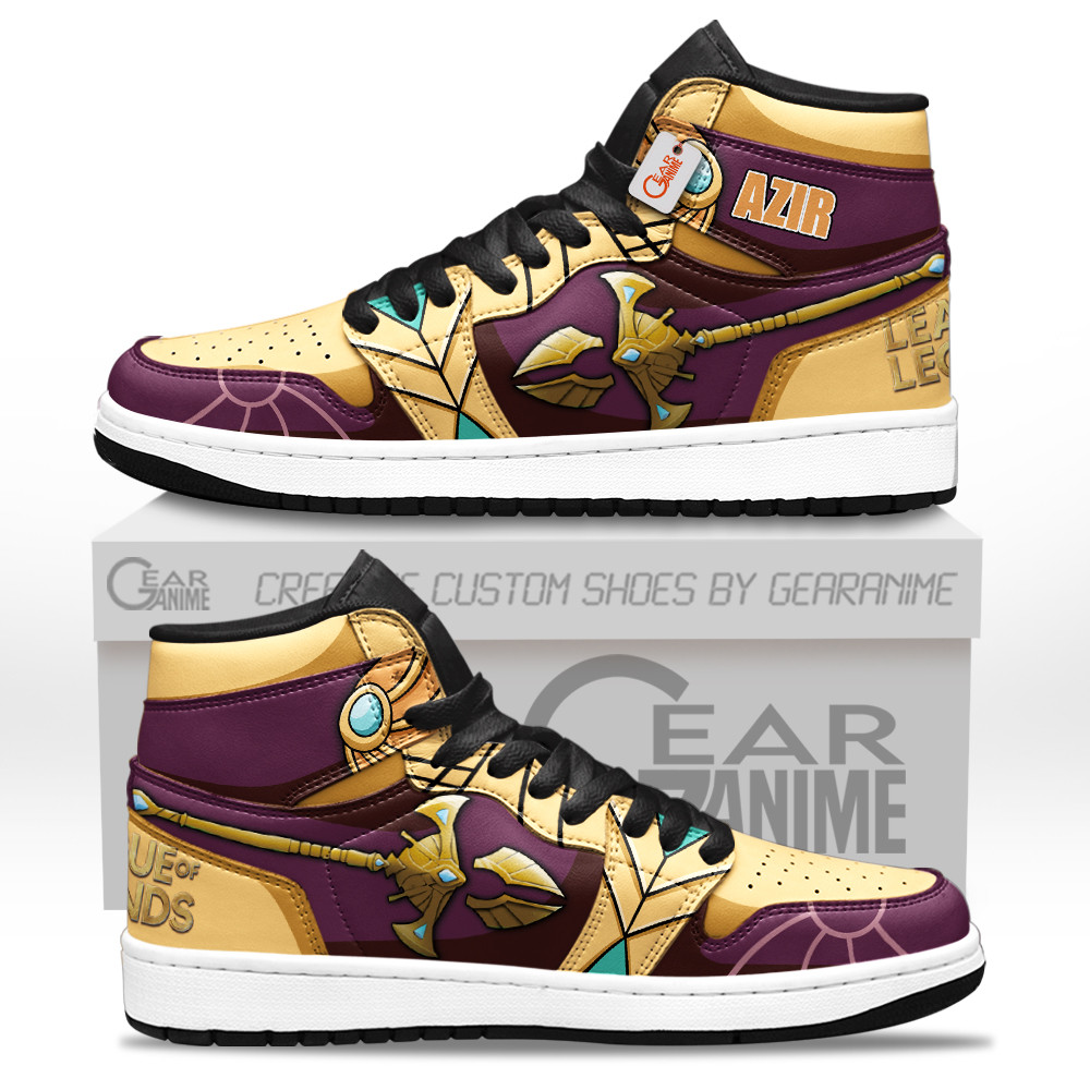 Azir Custom Gaming High-Top Leather Sneakers LOL Custom Name