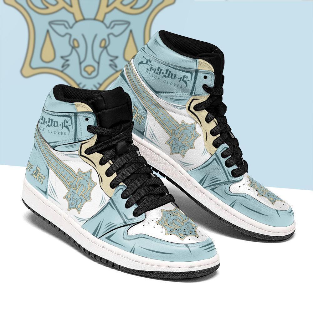 Azure Deer Magic Knight Custom Anime High-Top Leather Sneakers