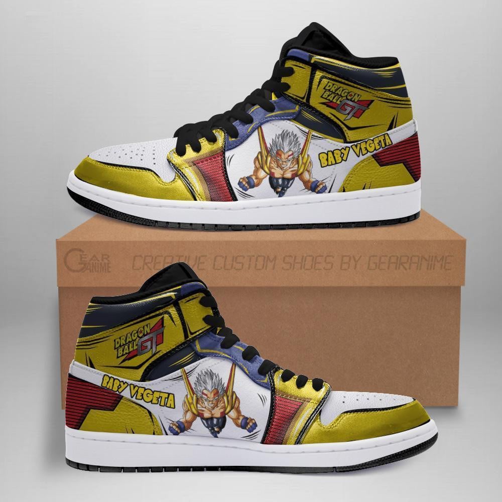 Baby Vegeta Custom Anime High-Top Leather Sneakers Second Form
