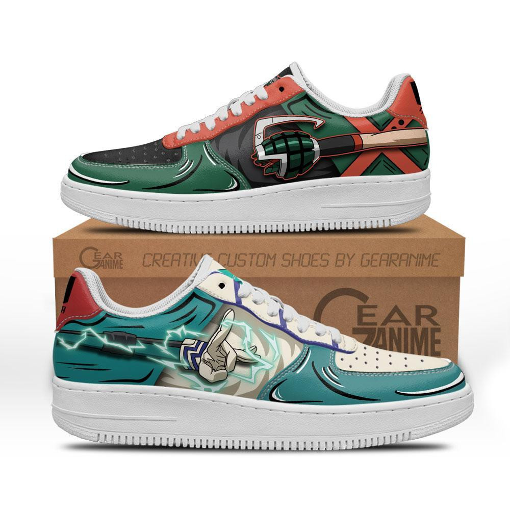 Bakugo and Deku Custom Anime Low-Top Leather Sneakers