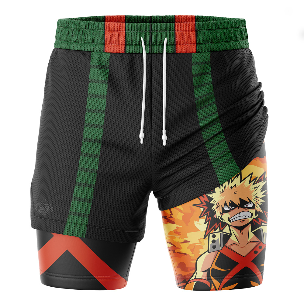 Bakugo Explosion My Hero Academia 2-in-1 Performance Shorts
