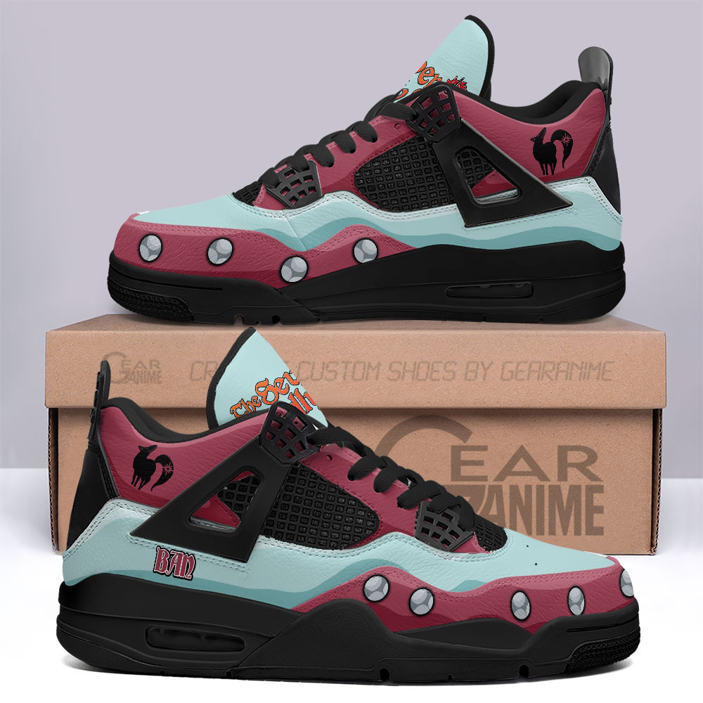 Ban Custom Anime Retro 4 Leather Sneakers Deadly Sins