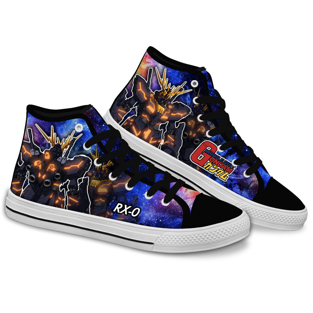 Banshee Gundam Custom Anime High-Top Canvas Shoes