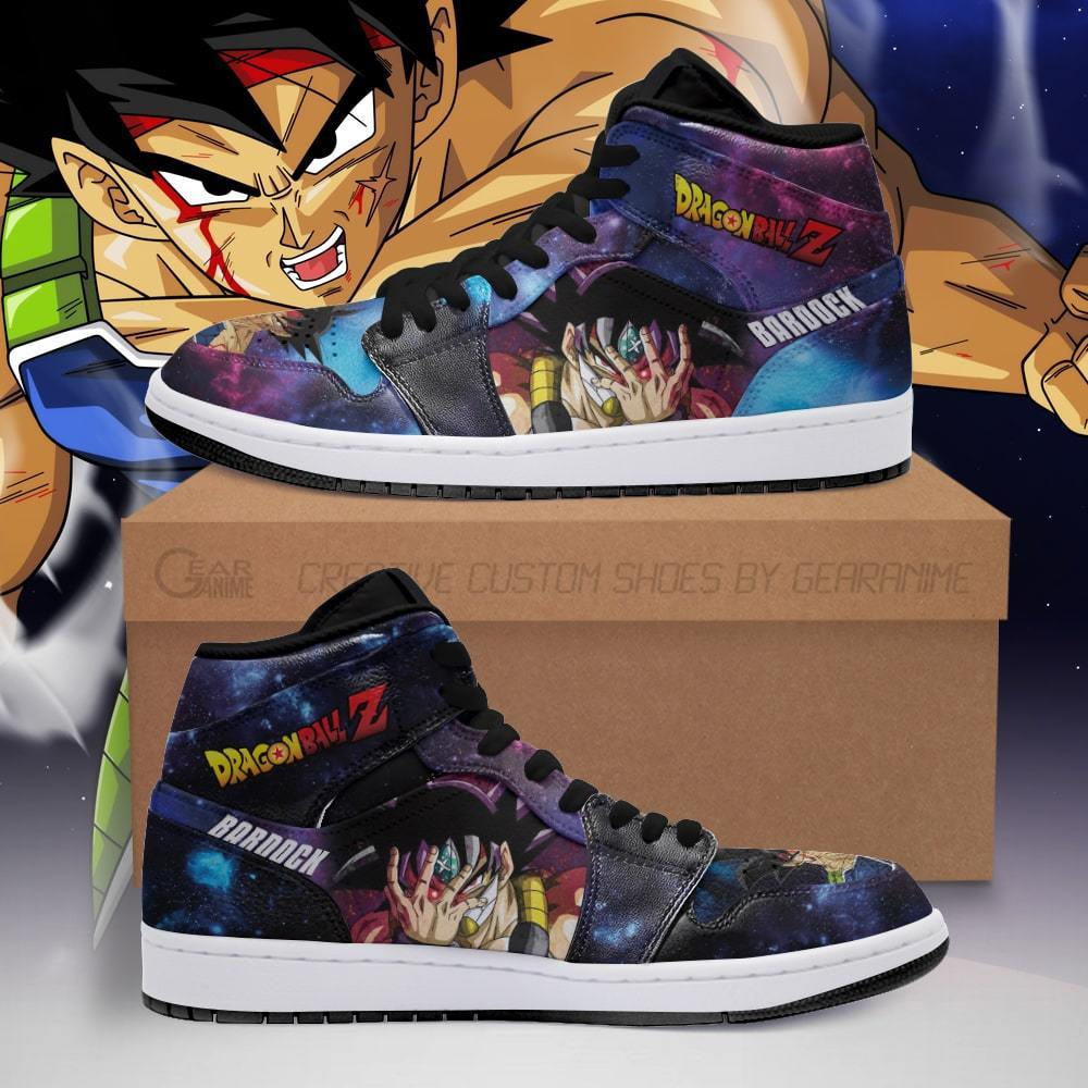 Bardock Custom Anime High-Top Leather Sneakers Galaxy PT04