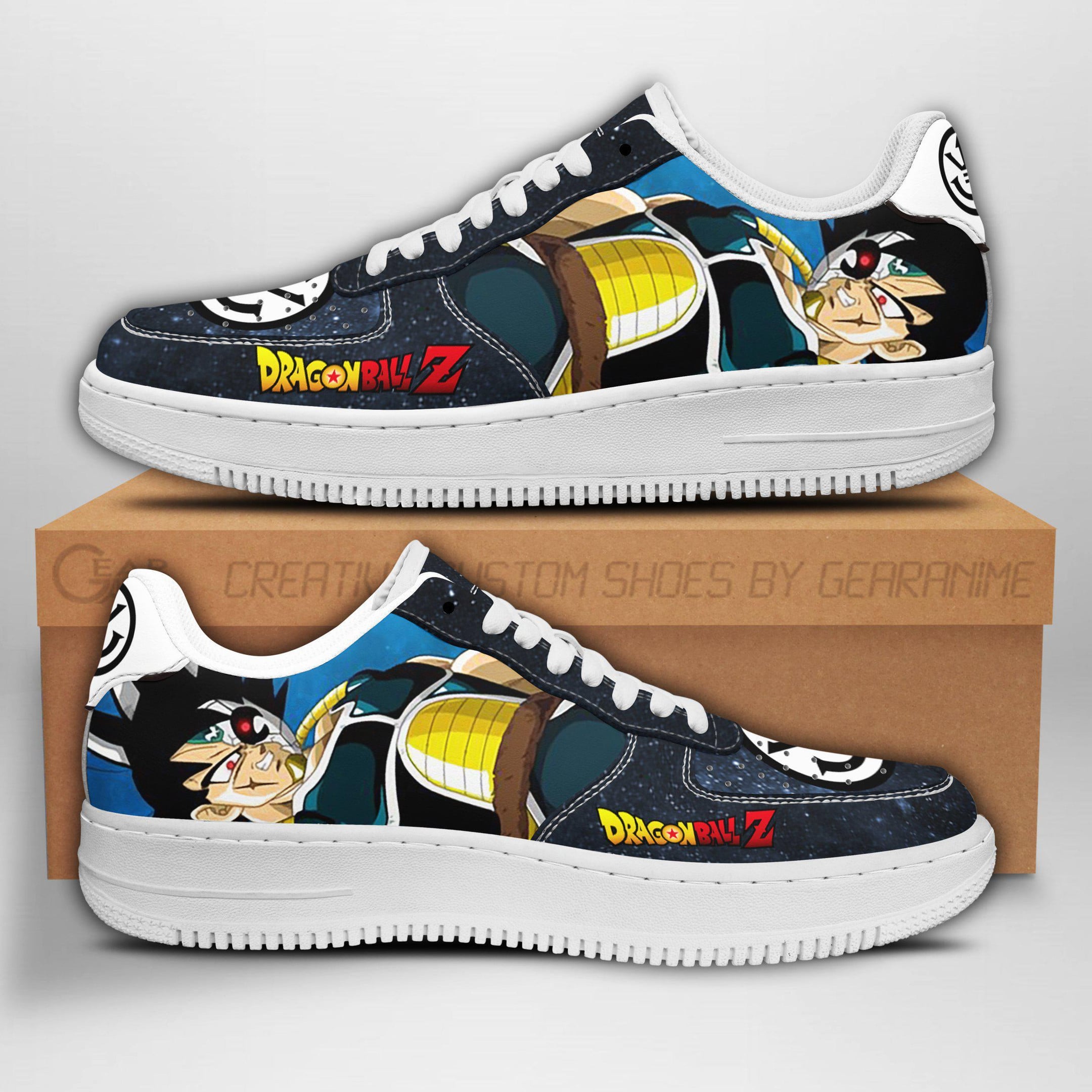 Bardock Custom Anime Low-Top Leather Sneakers