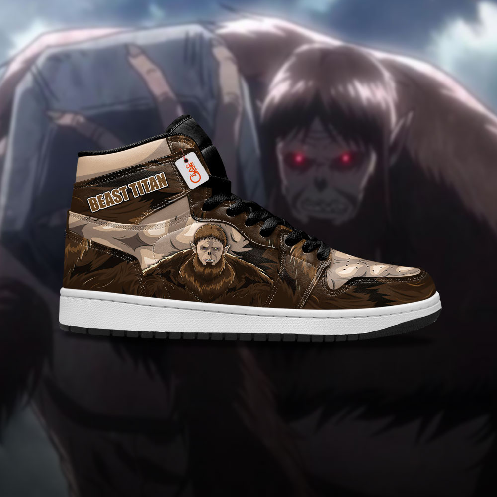 Beast Titan Custom Anime High-Top Leather Sneakers Name Personalized