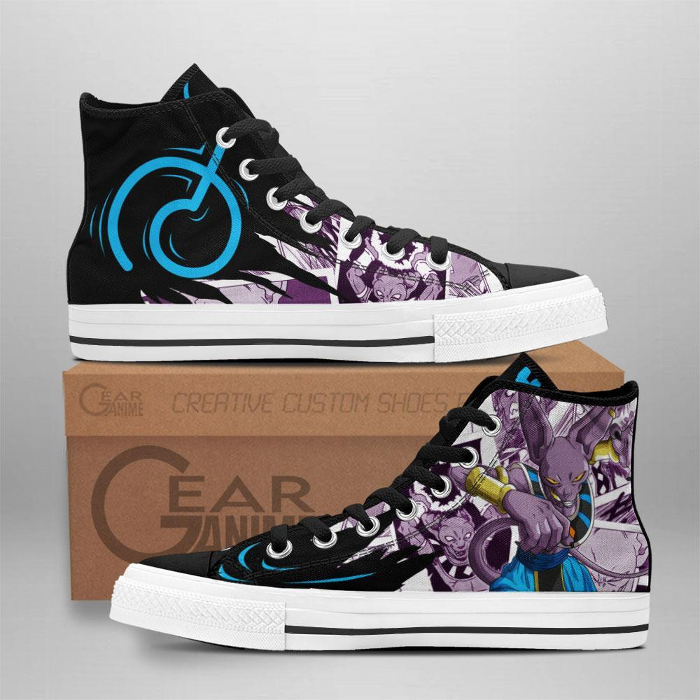 Beerus Custom Anime High-Top Canvas Shoes TT3108