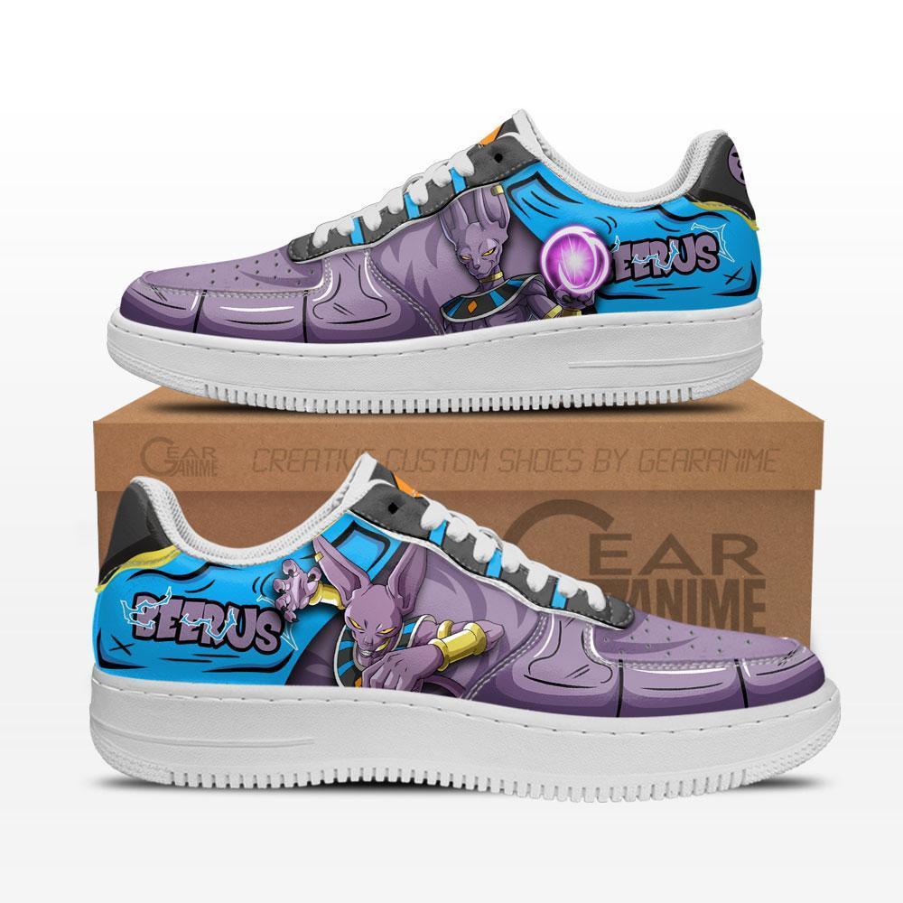 Beerus Custom Anime Low-Top Leather Sneakers