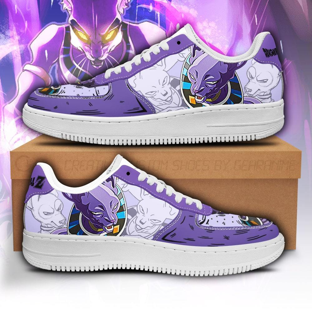 Beerus Custom Anime Low-Top Leather Sneakers
