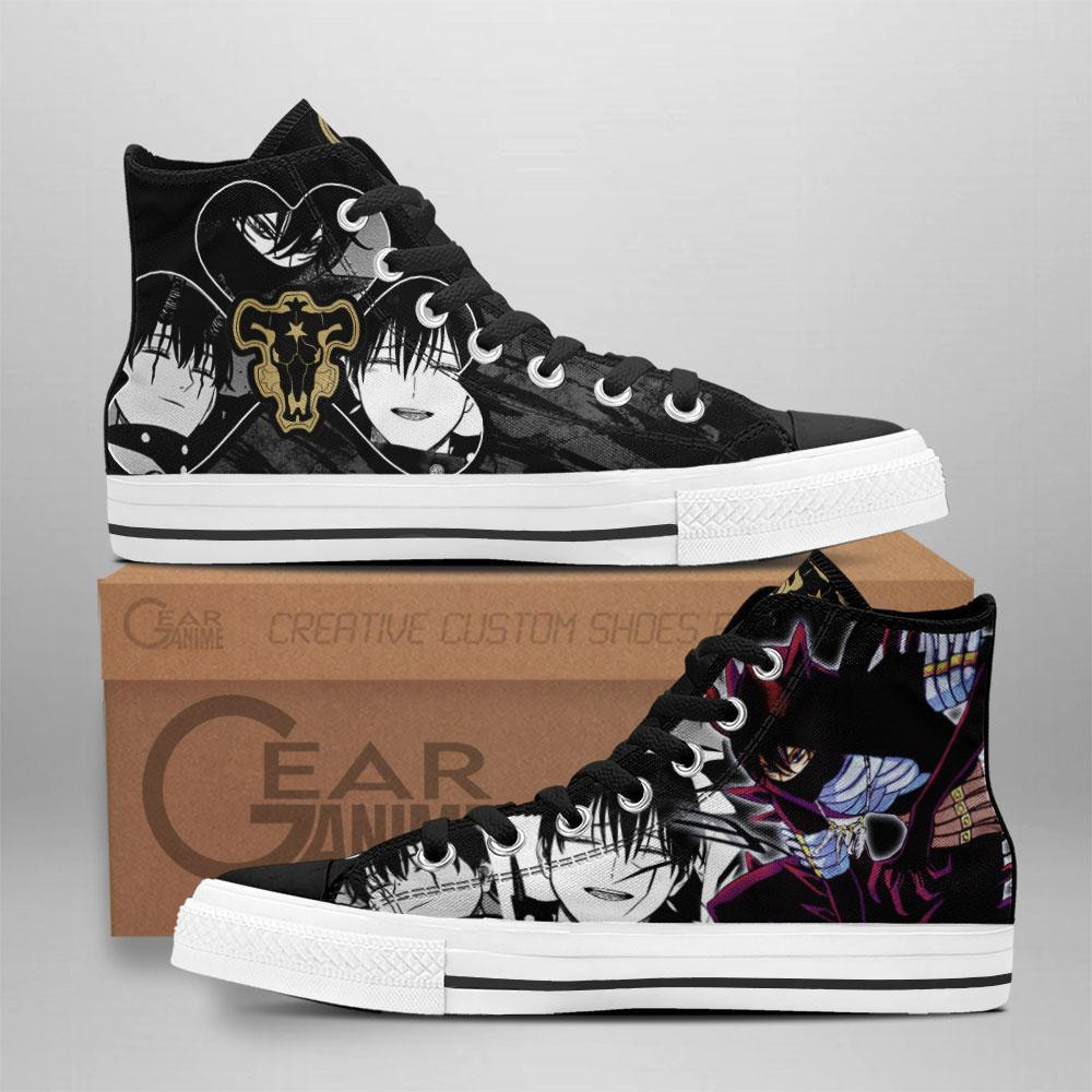 Black Bull Nacht Faust Custom Anime High-Top Canvas Shoes TT0410