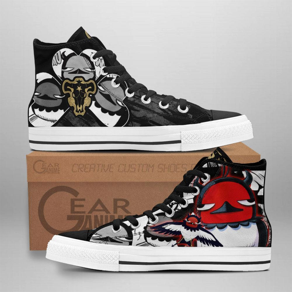 Black Bull Nero Custom Anime High-Top Canvas Shoes TT0410
