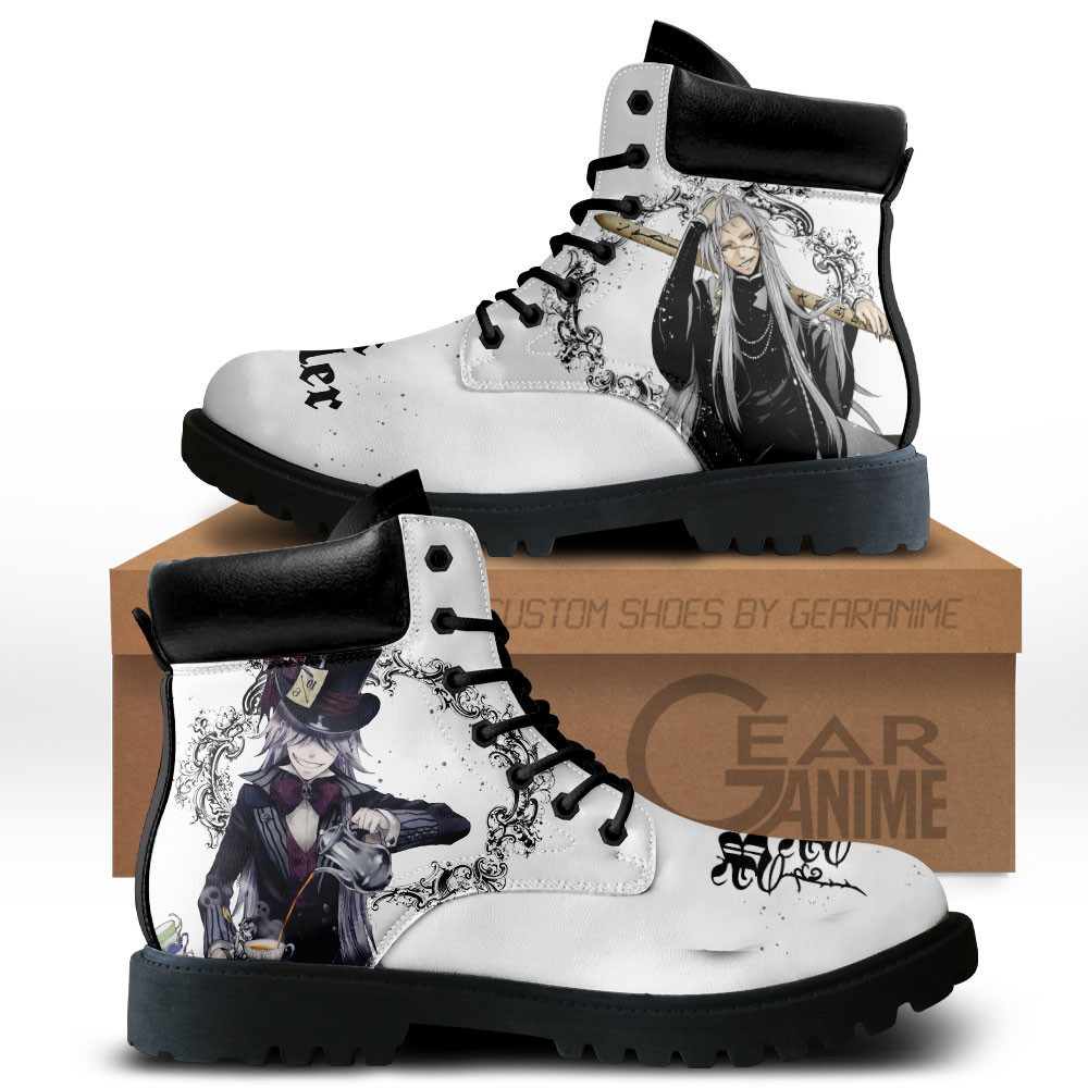 Black Butler Undertaker Custom Anime Combat Boots MV2811