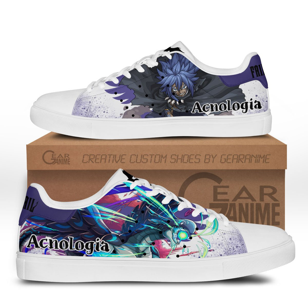 Black Dragon Acnologia Custom Anime Classic Court Shoes