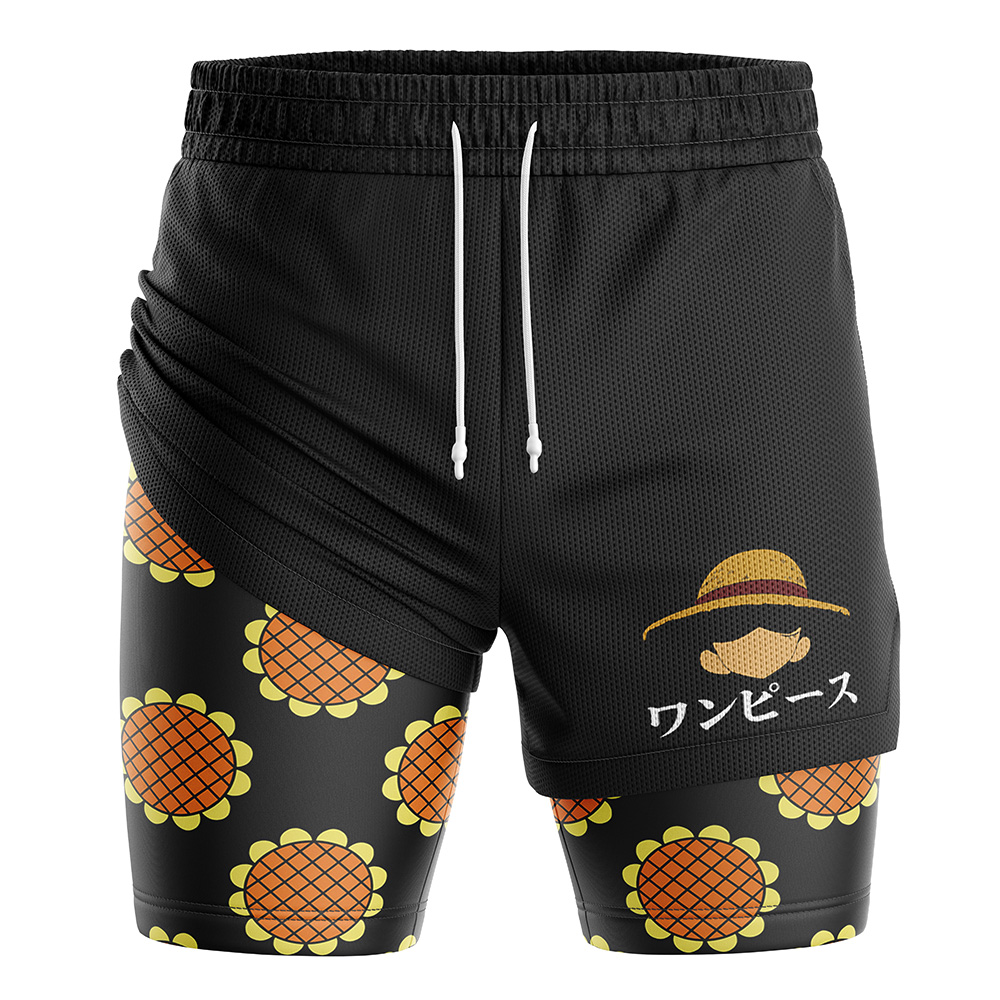 Black Dressrosa One Piece 2-in-1 Performance Shorts