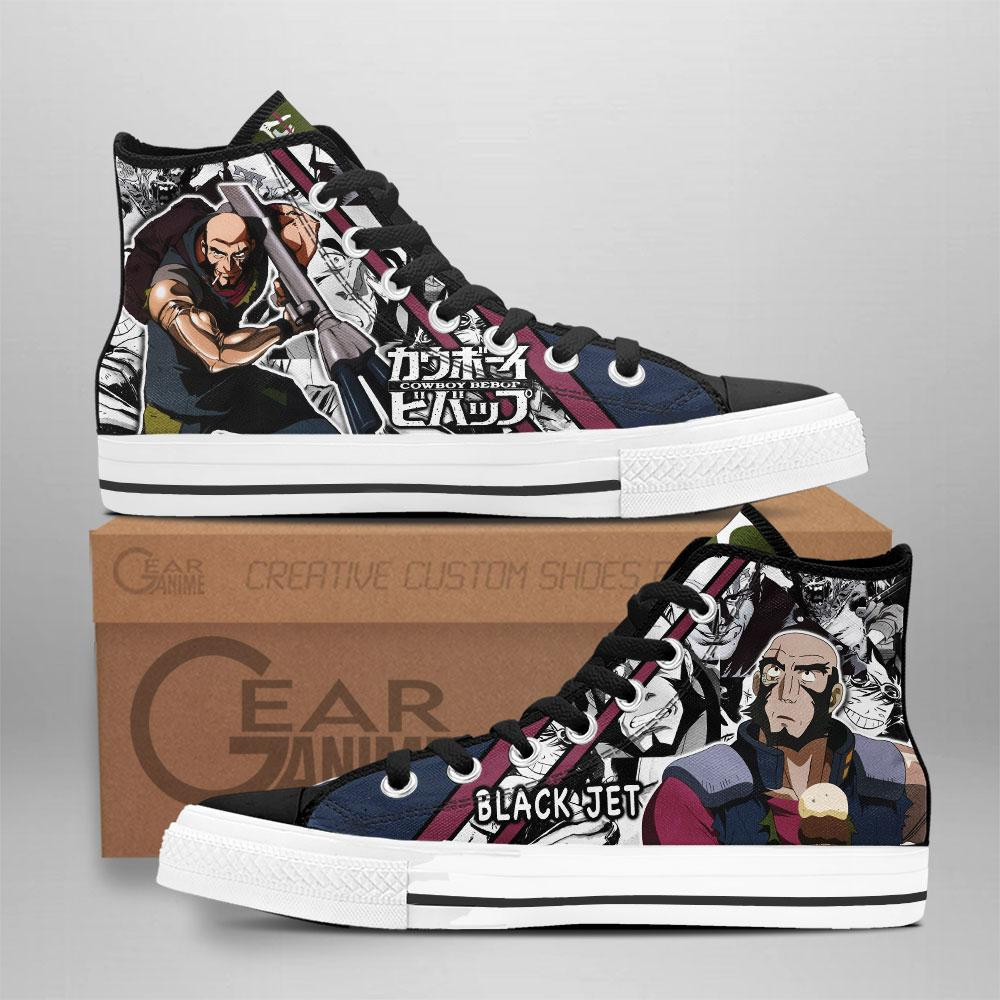 Black Jet Custom Anime High-Top Canvas Shoes NTT290