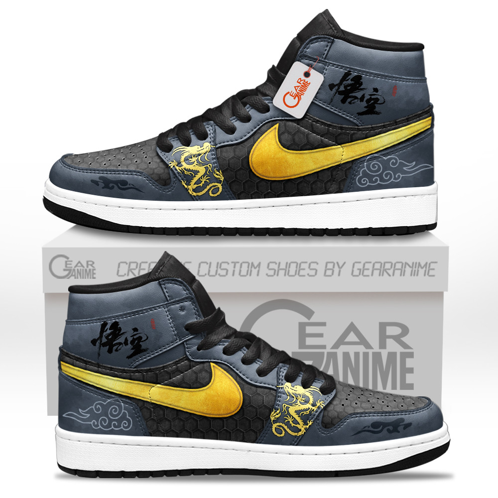 Black Myth Wukong Custom Gaming High-Top Leather Sneakers