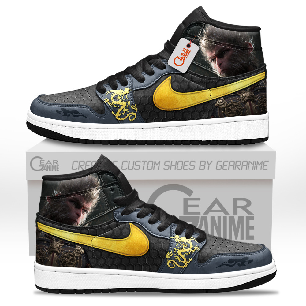 Black Myth Wukong Shoes Custom gamer Custom Gaming High-Top Leather Sneakers