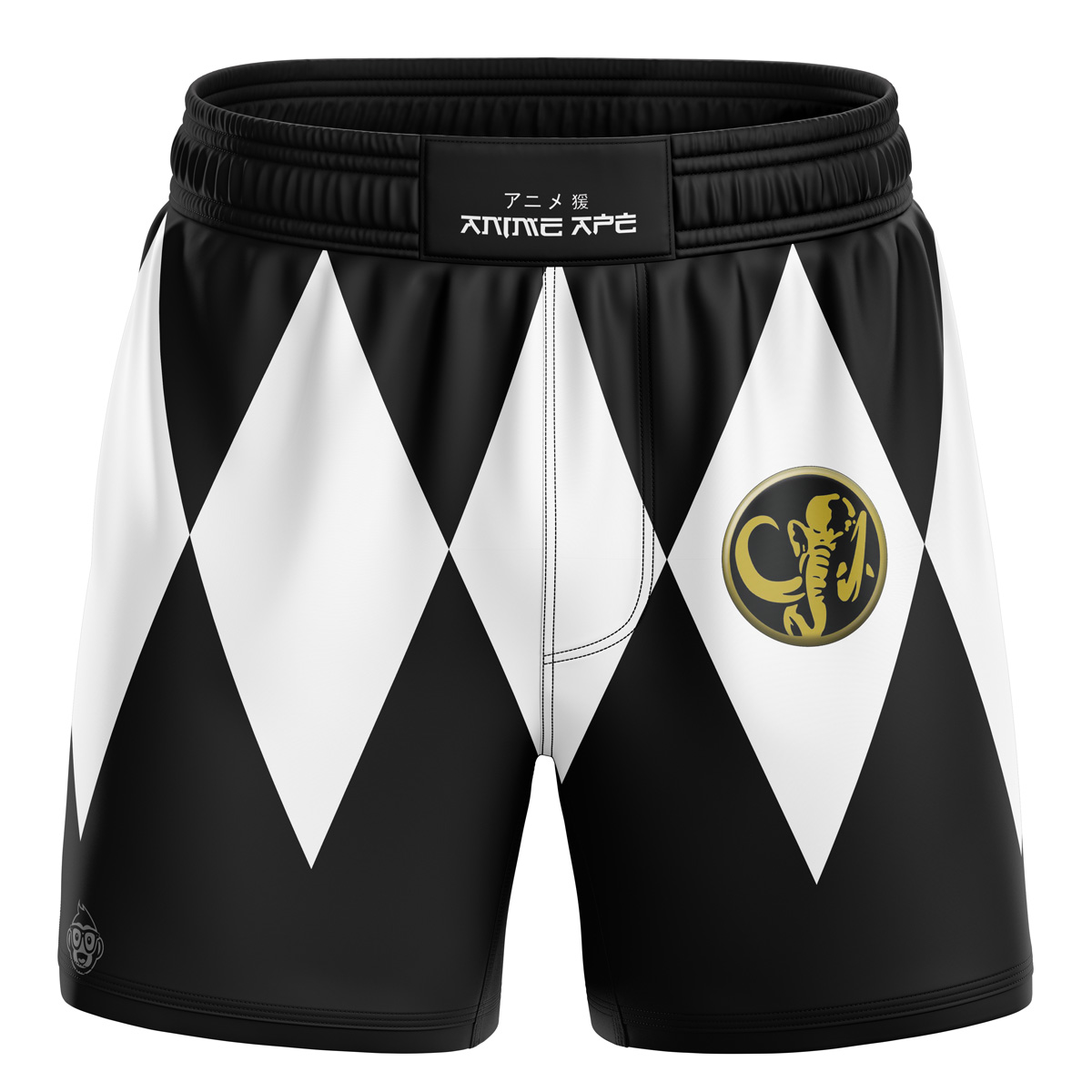 Black Ranger Power Rangers BJJ MMA Fight Shorts