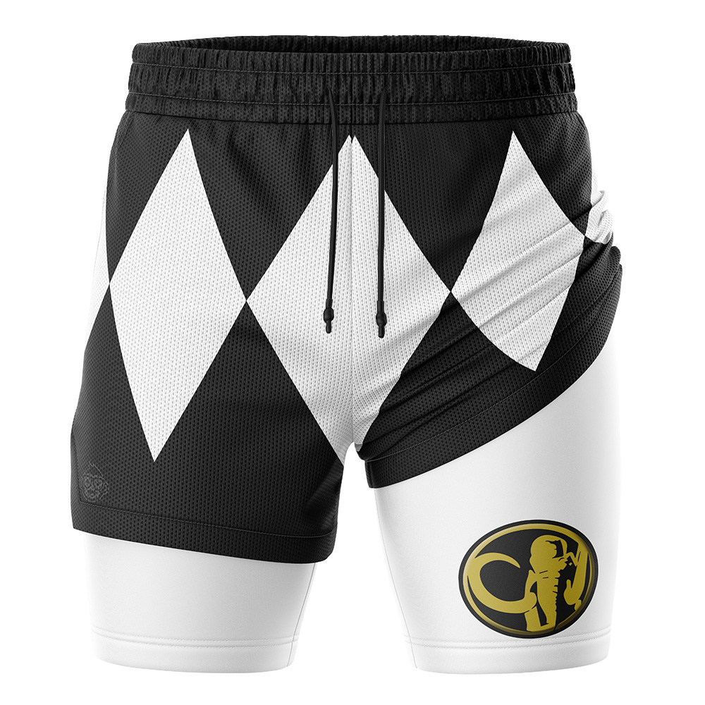 Black Ranger V2 Mighty Morphin Power Rangers 2-in-1 Performance Shorts