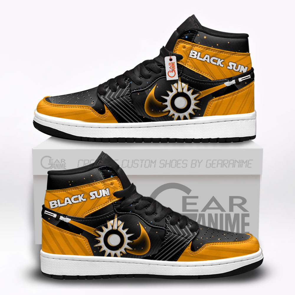 Black Sun Custom Movie High-Top Leather Sneakers