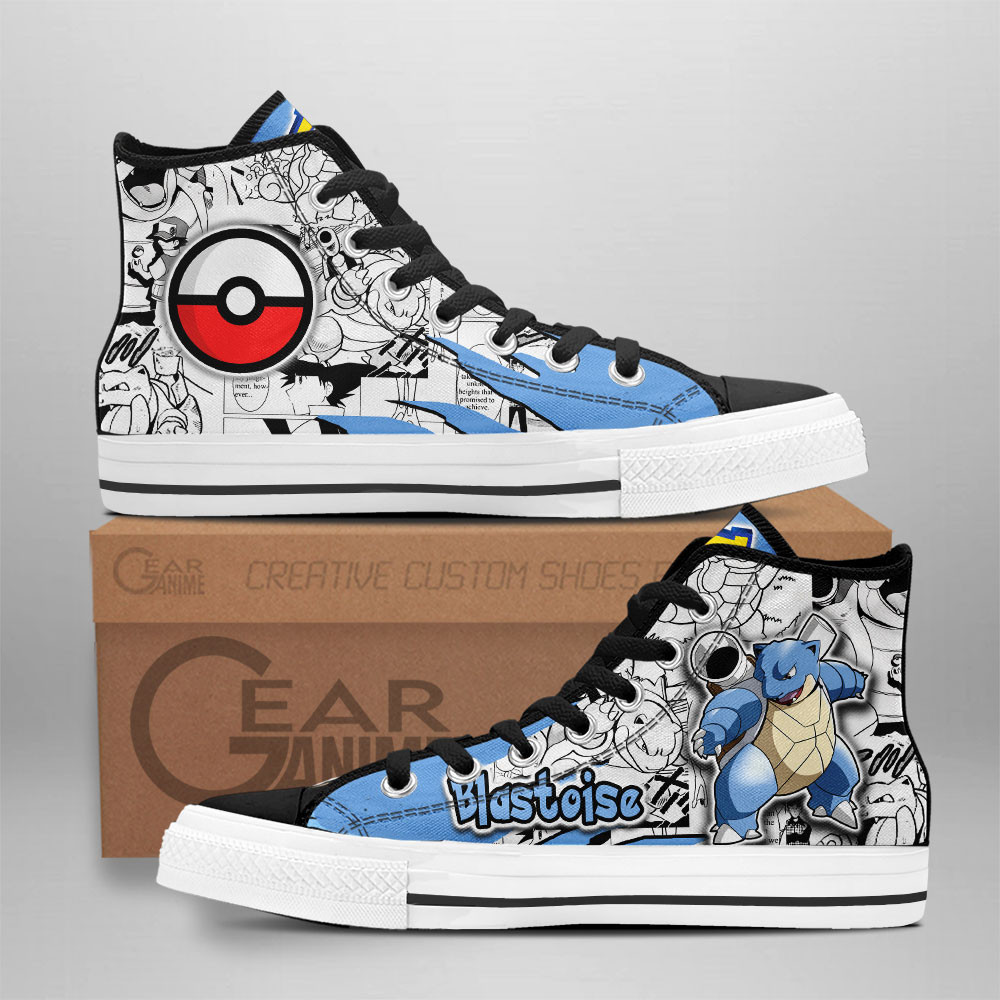 Blastoise Custom Anime High-Top Canvas Shoes
