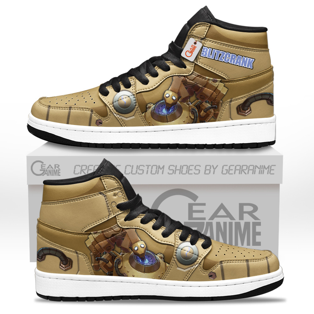 Blitzcrank Custom Gaming High-Top Leather Sneakers Game LoL Esport Custom Name