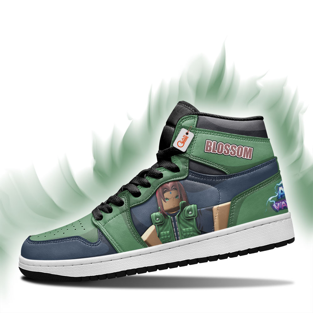Blossom Custom Gaming High-Top Leather Sneakers Games Collection Personalized