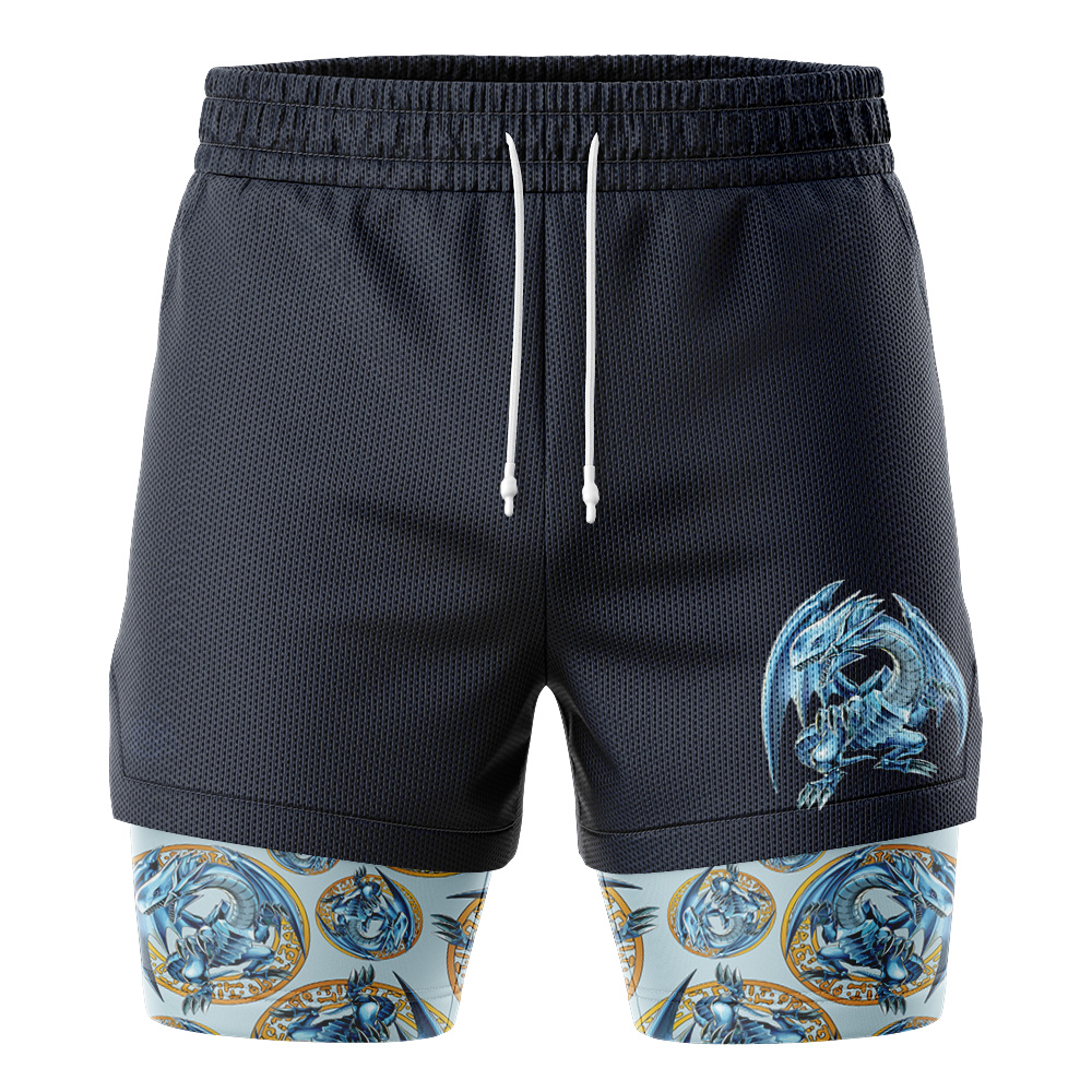 Blue-Eyes White Dragon Yugioh 2-in-1 Performance Shorts