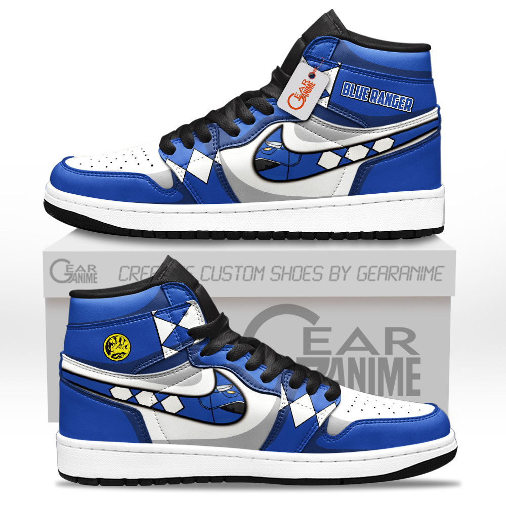 Blue Ranger Custom Movie High-Top Leather Sneakers Unique Style & Design
