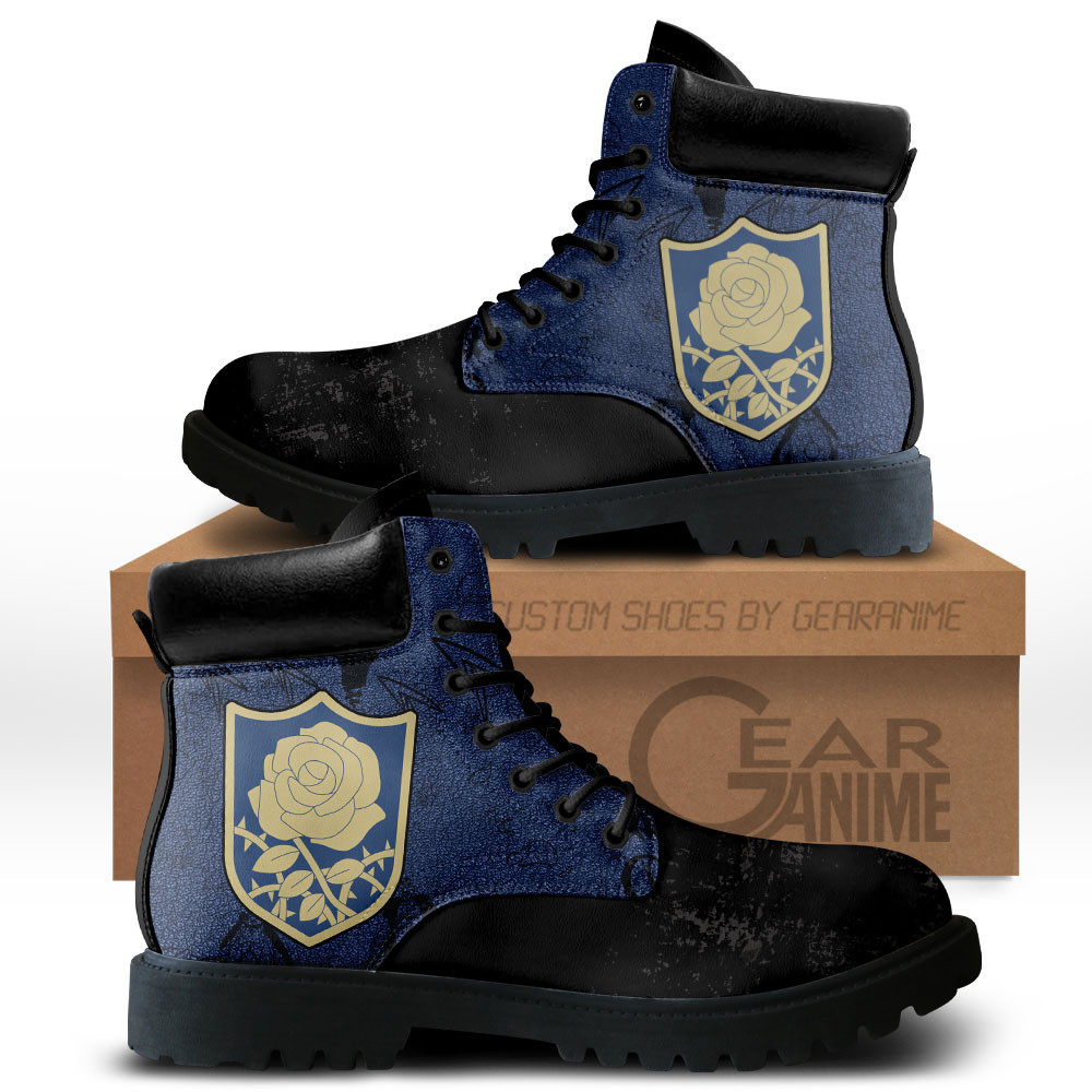 Blue Rose Custom Anime Combat Boots MV0710