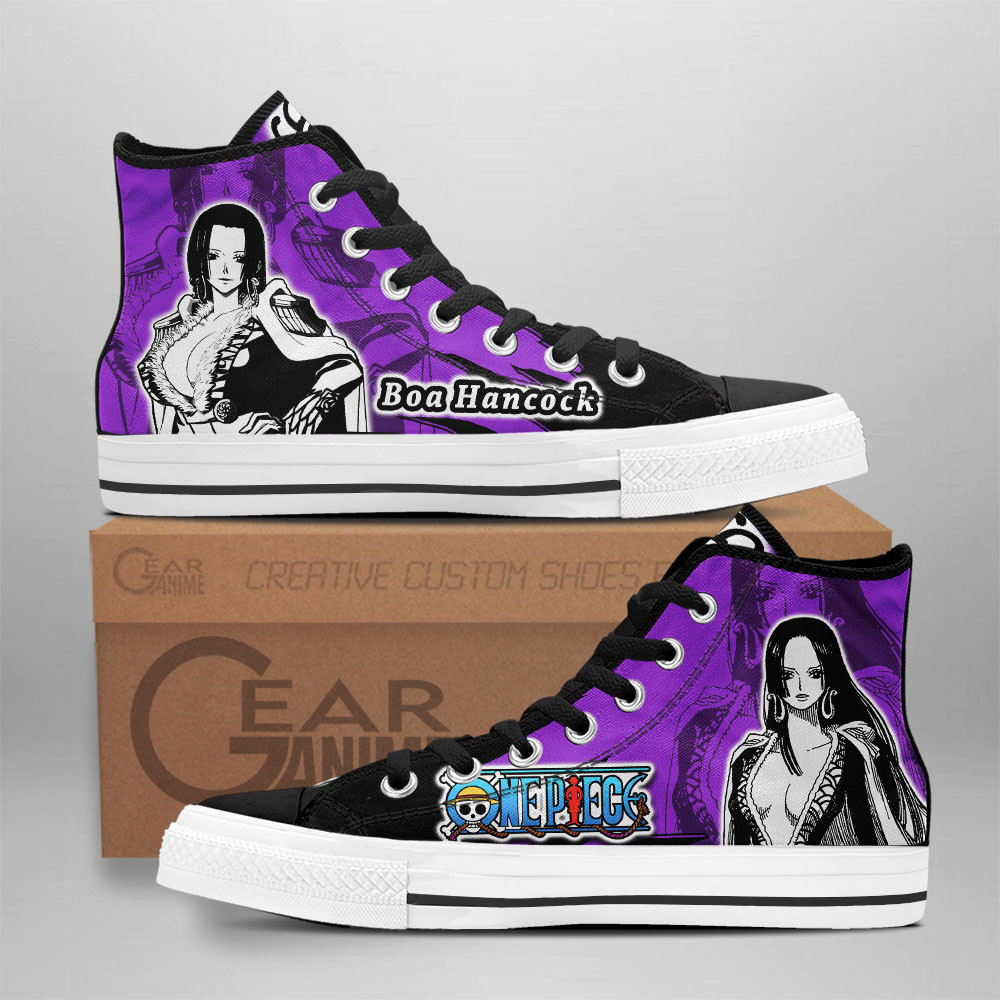Boa Hancock Custom Anime High-Top Canvas Shoes