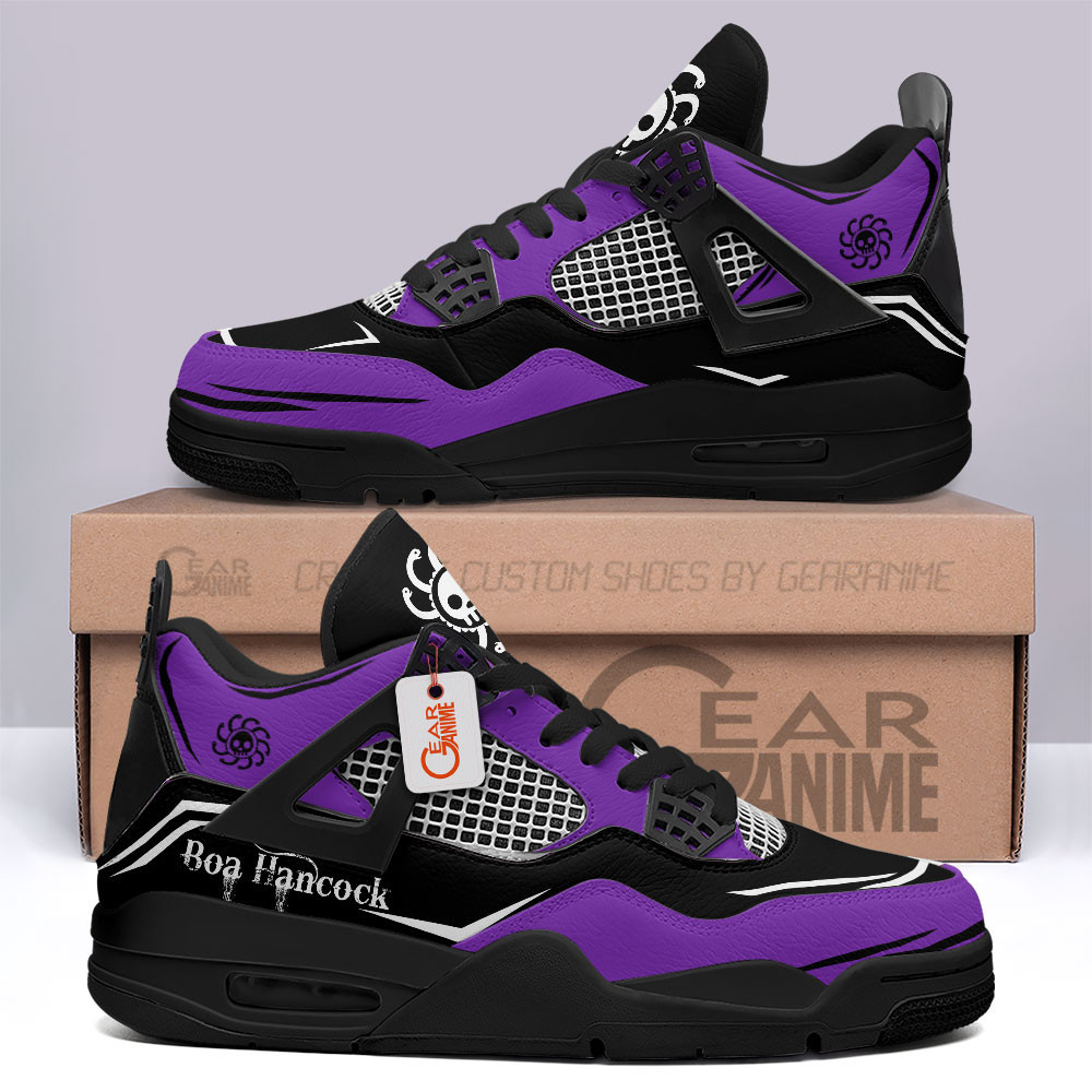Boa Hancock Retro 4 Leather Sneakers Custom Name