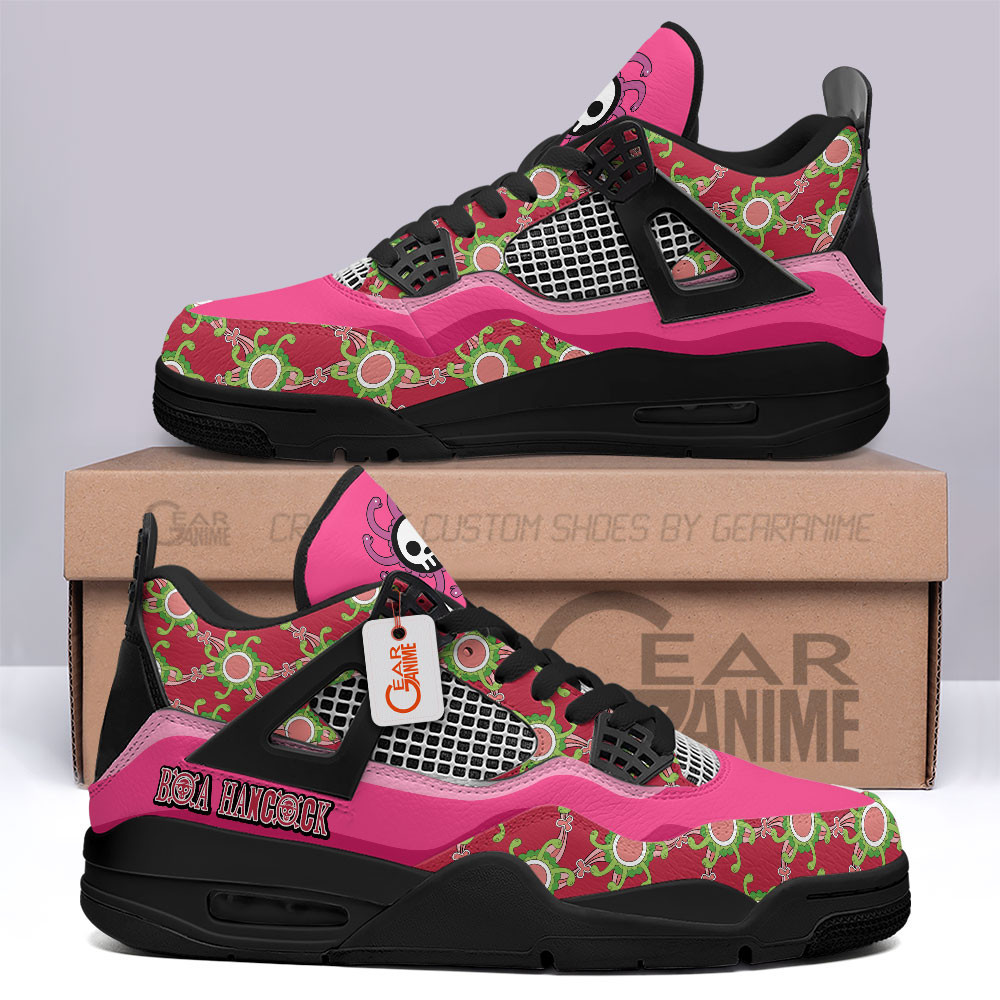 Boa Hancock Retro 4 Leather Sneakers Custom Name